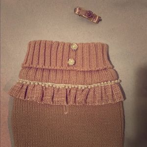 Dog Sweater & Matching Fur Bow